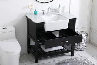 Home Living 22" Farmhouse Black-Light Bathroom Vanity
