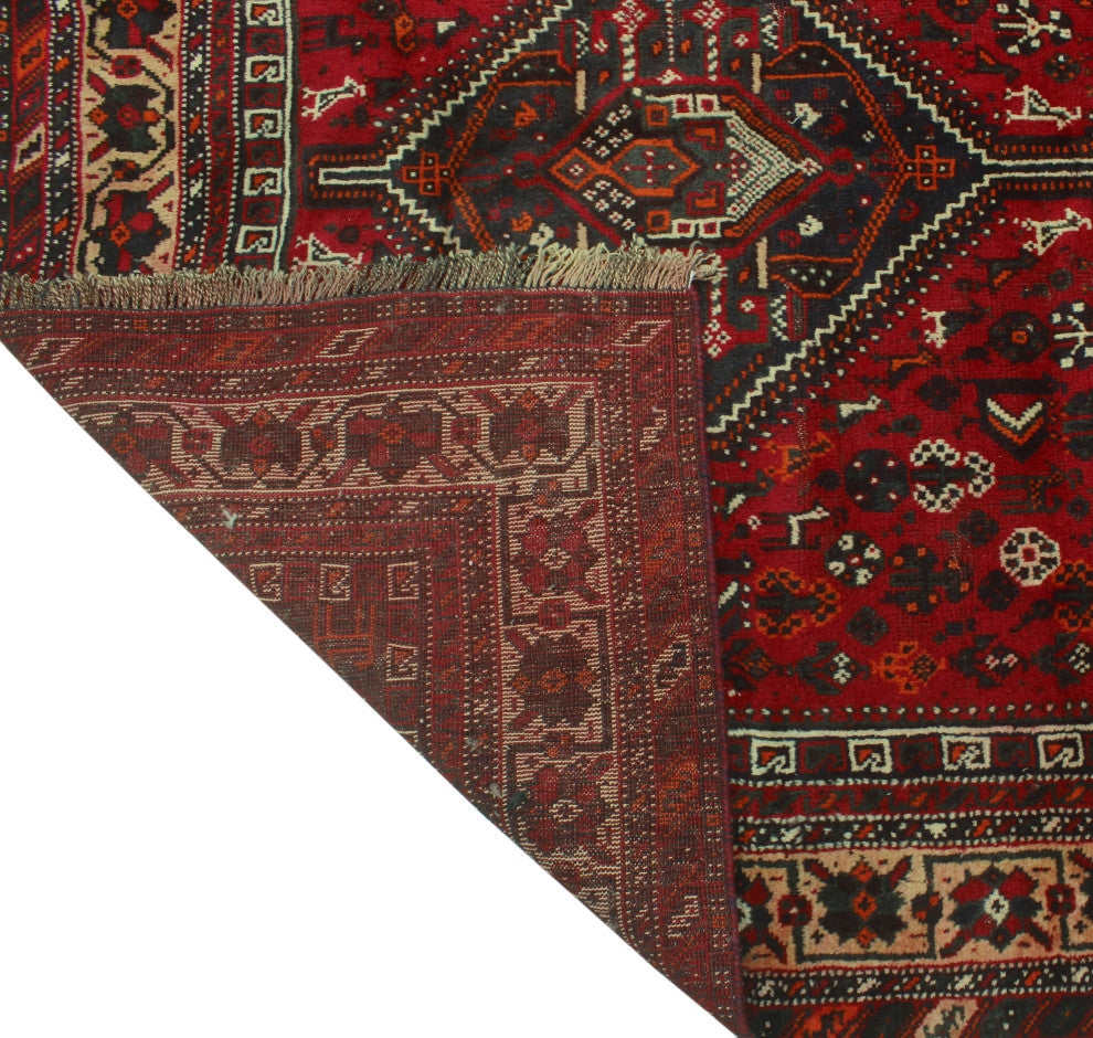 Fine Vintage Distressed Loy Red Rug