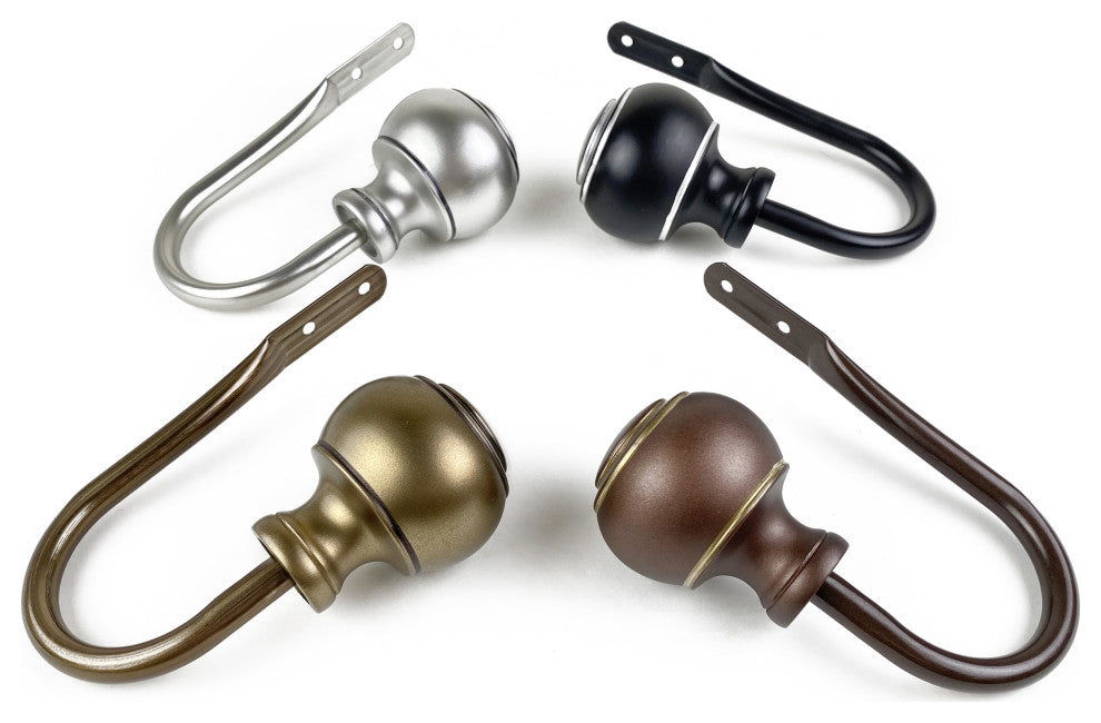 Hal Curtain Holdback Pair, Satin Nickel