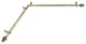 Madalena 13/16 inch Corner Window Curtain Rod, Antique Brass, 66-120"