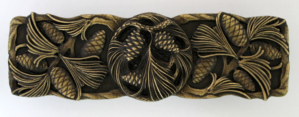 Cones & Boughs Pull Antique Brass, Antique Brass