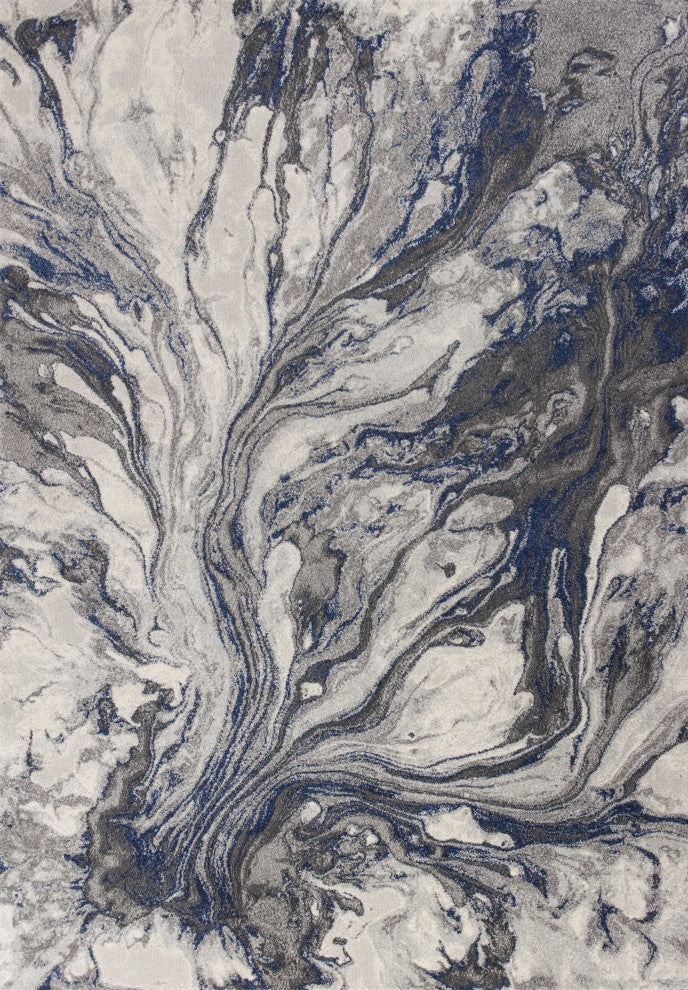 HomeRoots 6' x 9' Polypropylene Grey Area Rug