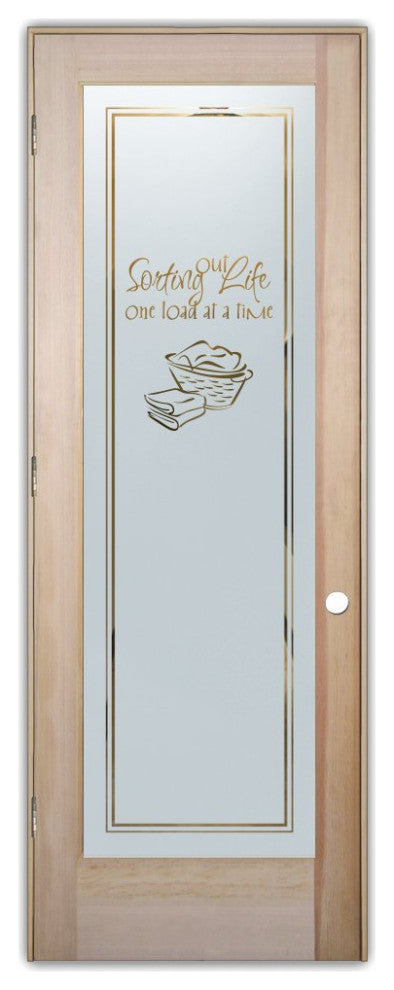 Laundry Door - Sorting Out Life Laundry Basket - Douglas Fir (stain grade) -...