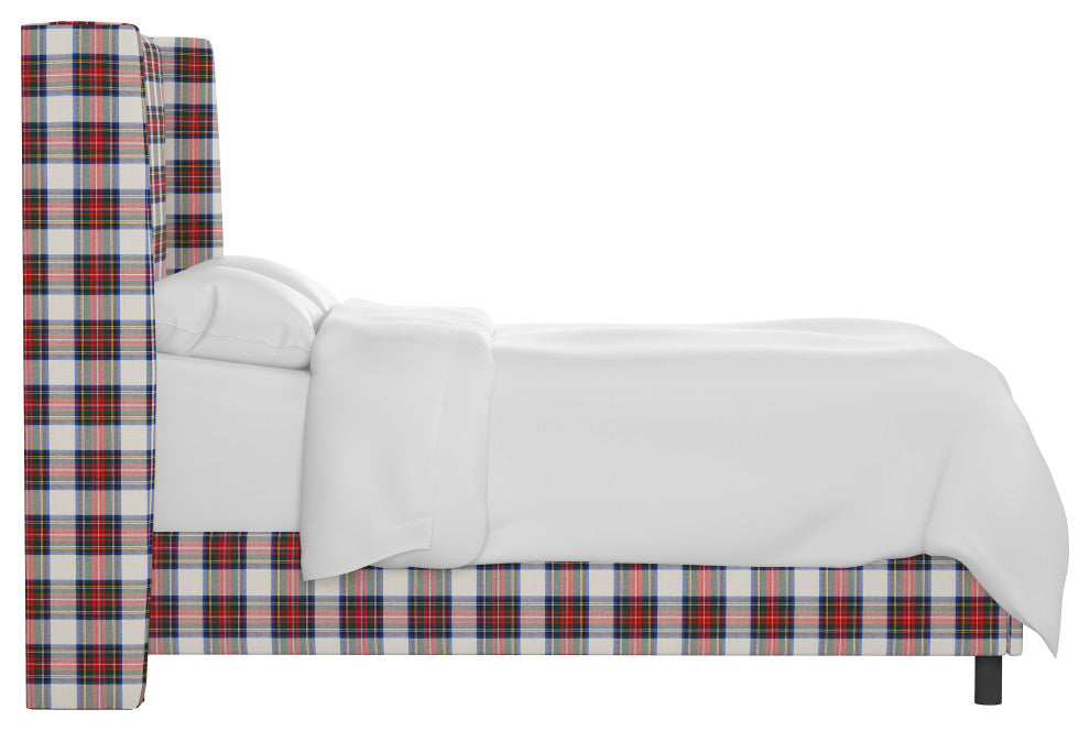 Maxwell Full Wingback Bed, Stewart Dress Multi