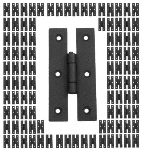 100 Cabinet Hinge Black Wrought Iron H Flush 3'' H