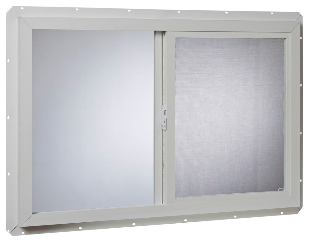 36x24 Vinyl Utility Left, Hand Sliding Window with Dual Pane Insulated Glass