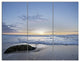 Beautiful Rocky Seashore in Blue, Seashore Canvas Art Print, 36x28, 3 Panels