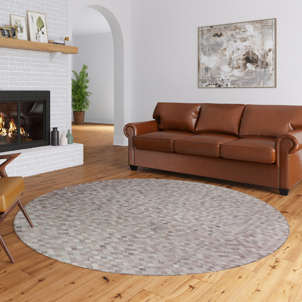 Indoor/Outdoor Stetson SS6 Flannel Machine Washable 10' x 10' Round Rug