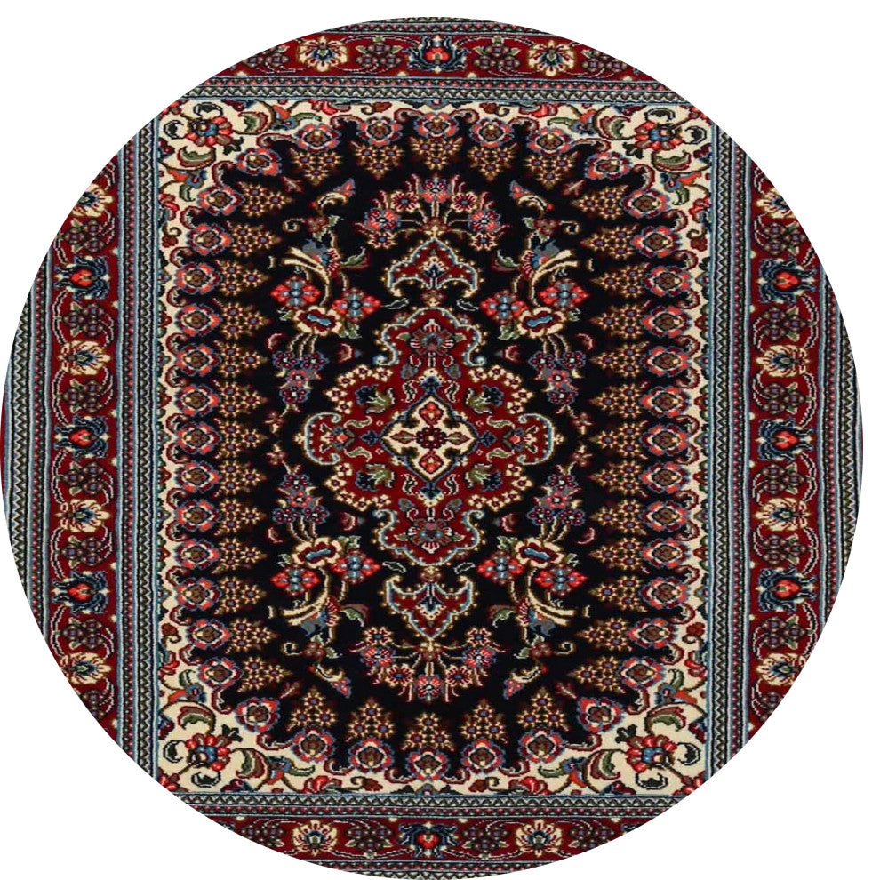 Ahgly Company Indoor Round Traditional Area Rugs, 4' Round