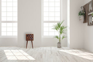 Mini Chestnut Cube 2 Drawer Nightstand