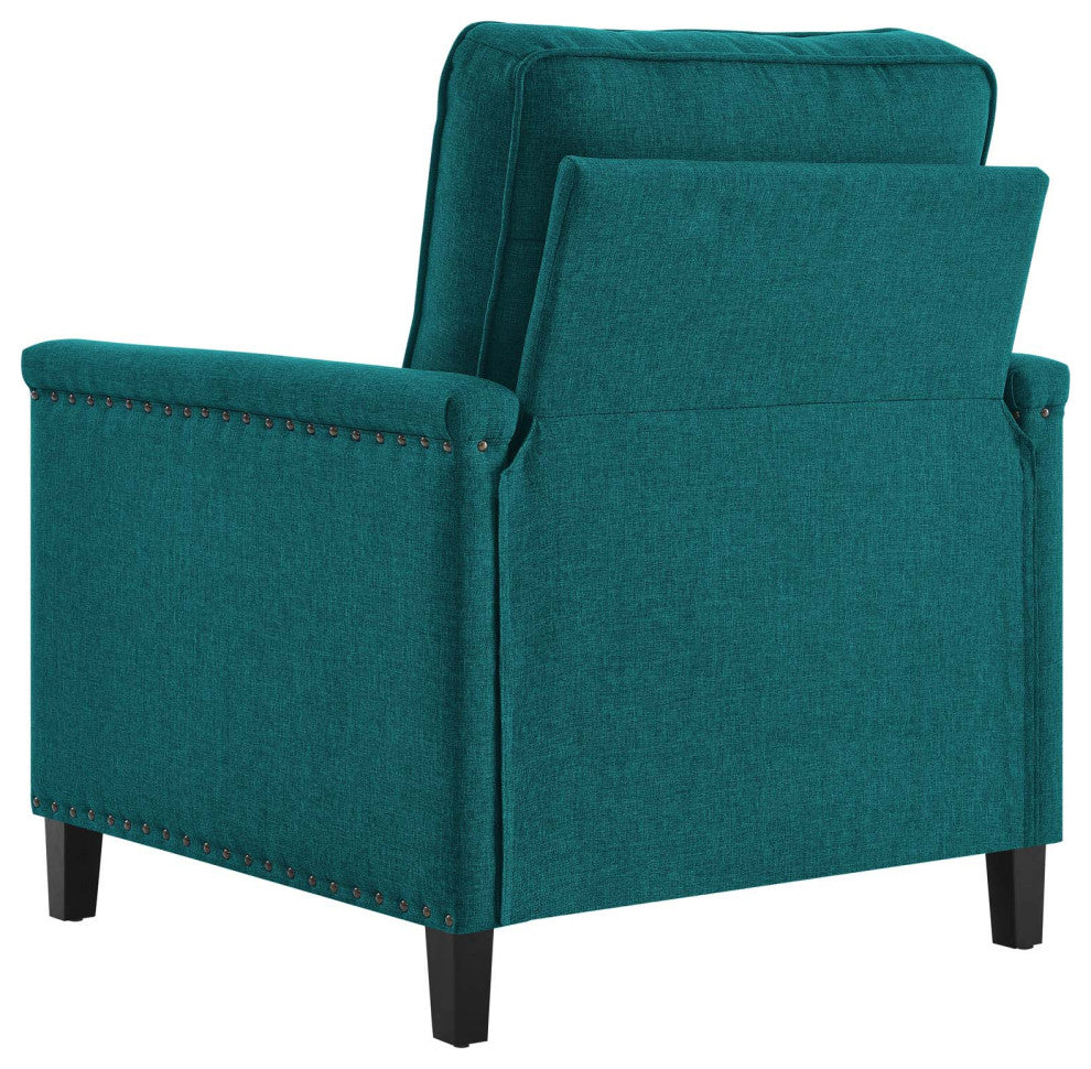 Armchair Accent Chair, Fabric, Teal Blue, Modern, Living Lounge Hospitality
