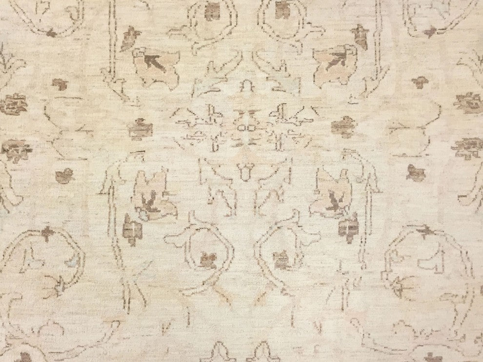 Faded Peshawar Ahmed Ivory/Ivory Rug, 8'11x12'0
