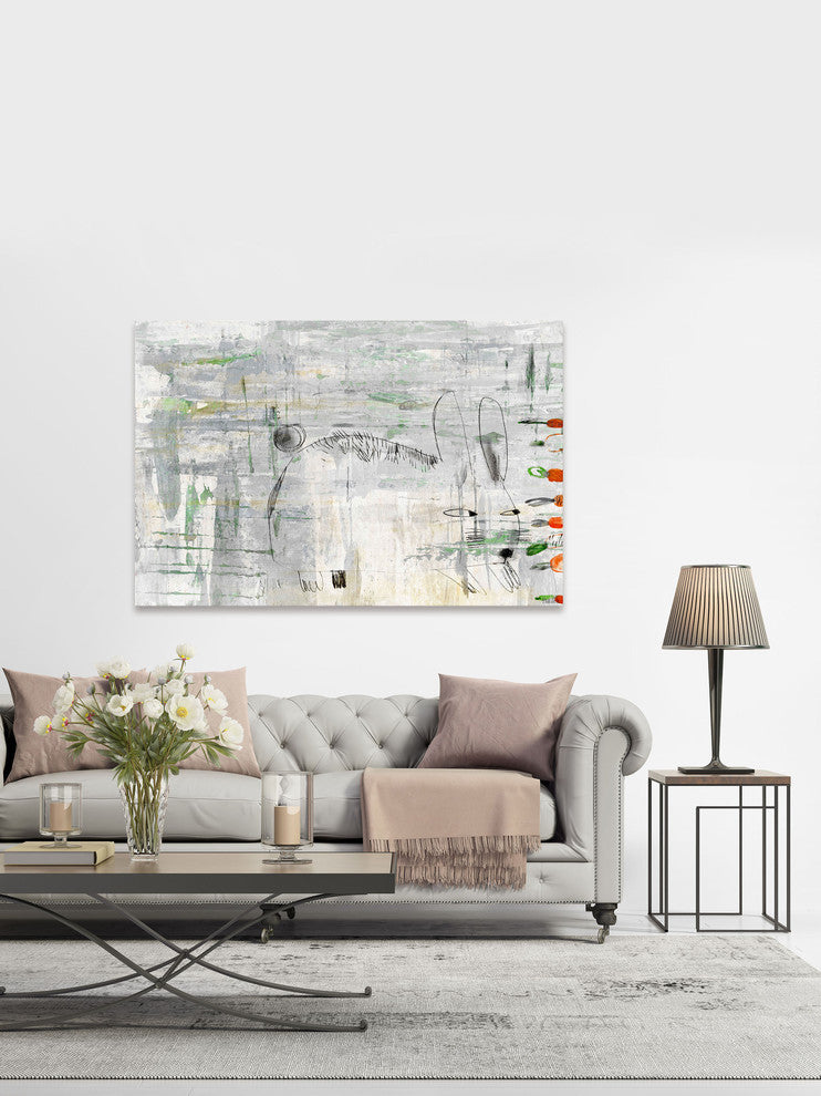 "Sneaky Rabbit" Painting Print on Wrapped Canvas, 36"x24"