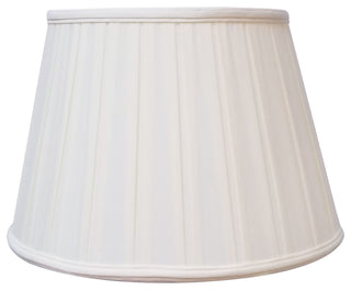 Royal Designs Empire English Pleat Basic Lampshade, White, 10.5"x16"x11"