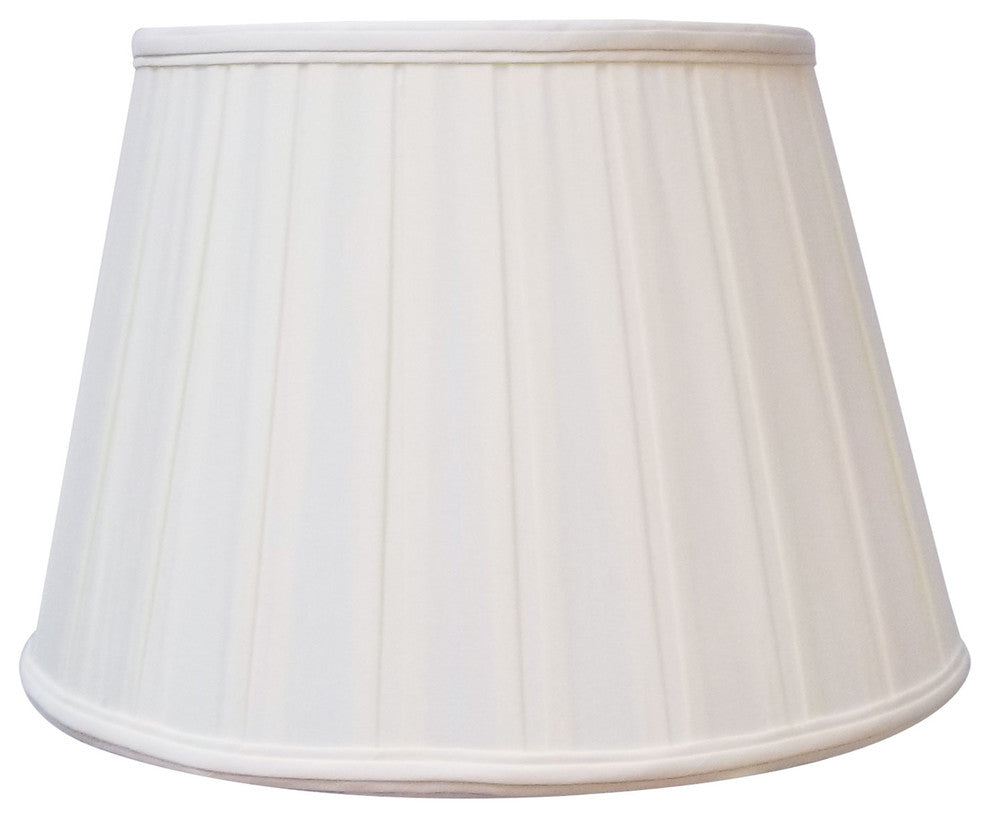 Royal Designs Empire English Pleat Basic Lampshade, White, 10.5"x16"x11"