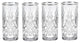 Reagan Collection Set of 4 Crystal Water, Beverage, or Ice tea Glass with silver