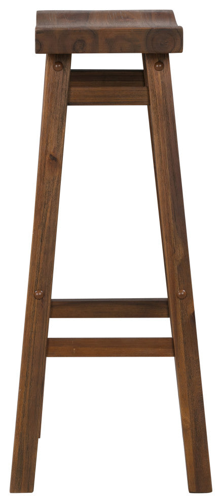 Sonoma Saddle Seat Bar Stool, Chestnut Wire-Brush, Single