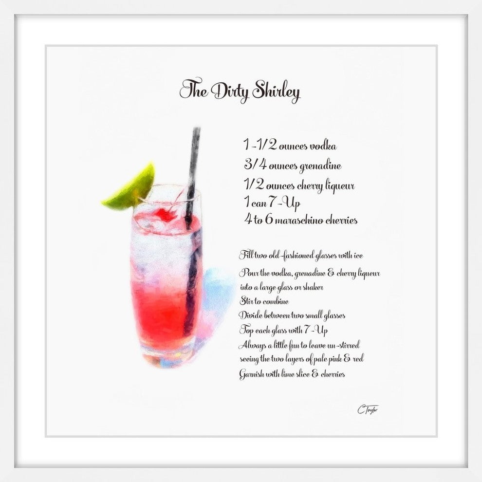 "Dirty Shirley" Framed Painting Print, 24"x24"