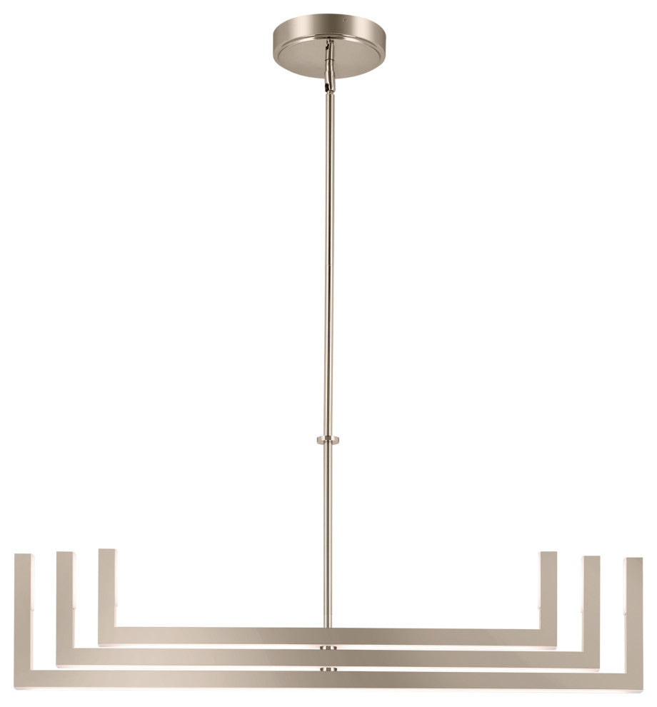 Priam 43.75" 6 Light LED Chandelier, Polished Nickel