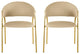 Lara Cream Vegan Leather Dining Chair, Set of 2