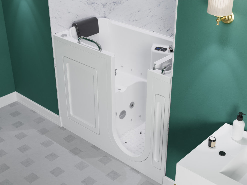 Left Drain Fully Loaded Walk-in Bathtub With Air and Water Jets, 2753 V2 Right Drain