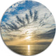 Sunset Sky Above Atlantic, Beach Round Wall Art, 36"