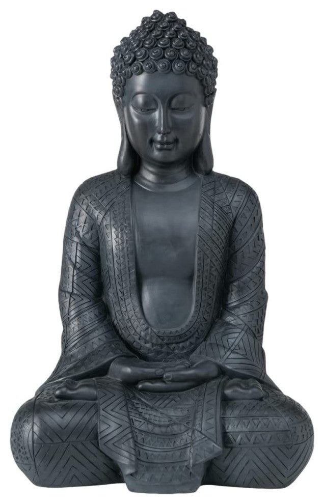 Temple Buddha Seated in Lotus Pose, 26.75 Inches