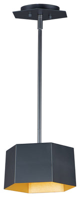 Maxim 30331 Honeycomb 9"W LED Mini Pendant - Black / Gold