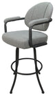 Swivel Counter 26", 30" or Extra Tall 34" Metal Bar Stool M-70, Hemsath Slate - Gray, 26"