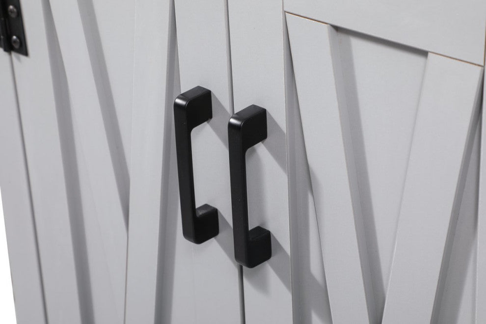 Home Living 19" Farmhouse Grey-Light Bathroom Vanity