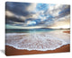 "Deep Seashore With Clouds And Waves" Seashore Canvas Wall Art, 20"x12"