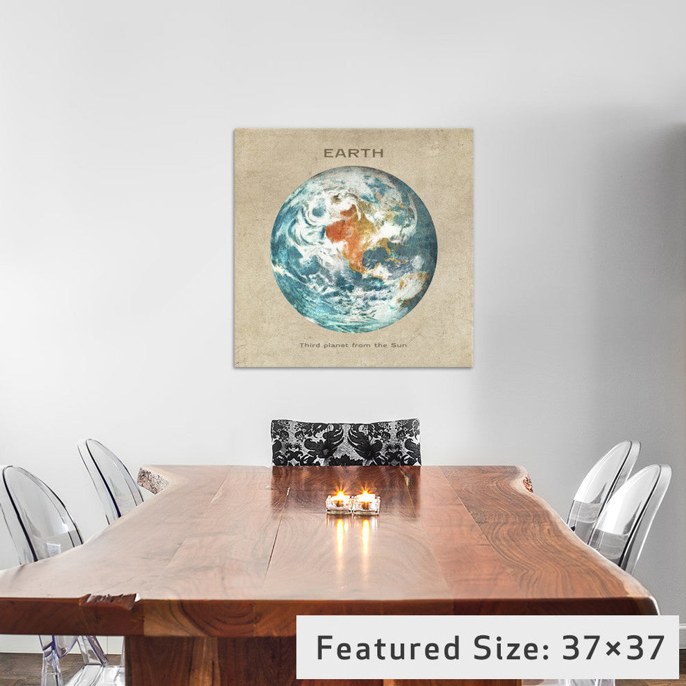 "Earth" by Terry Fan, 26x26x1.5