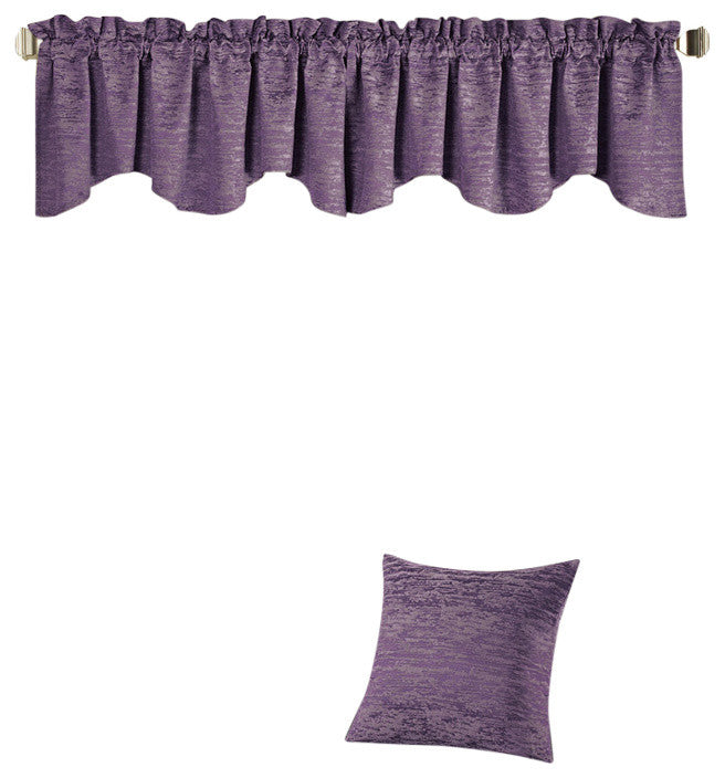 Benin Jacquard Pillow Shell and Valance Set, Orchid Mist, (1) Pillow Shell 20"x2