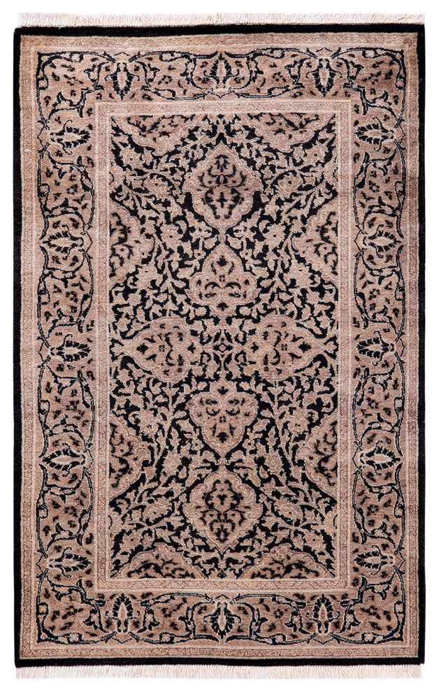 Mogul, One-of-a-Kind Hand-Knotted Area Rug Black, 2' 9 x 4' 2