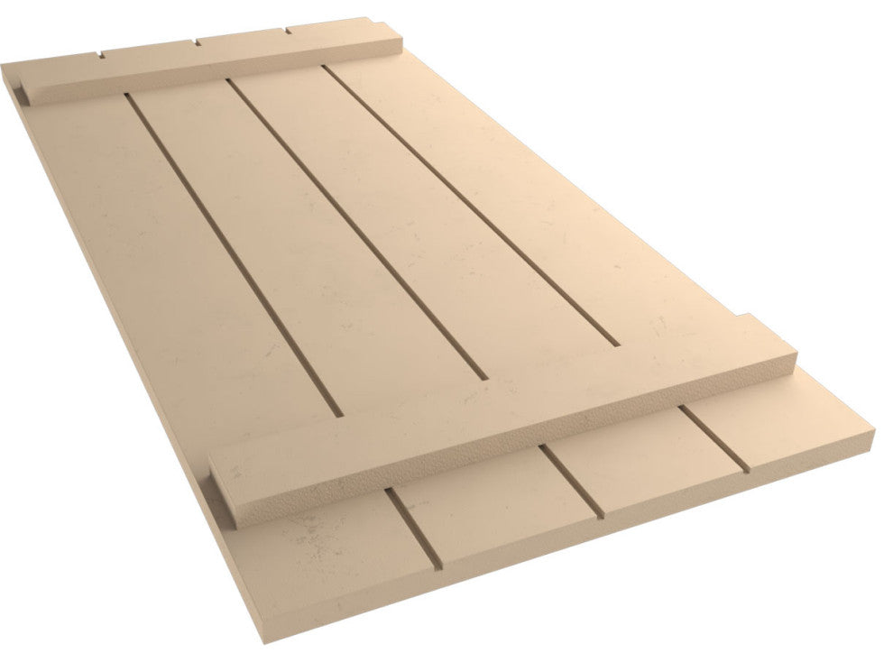 Rustic 4 Board Joined B-N-B Faux Wood Shutters, 22x50", Smooth