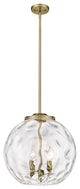 Athens Water Glass Pendant, Antique Brass, Clear Water Glass, Clear Water Glass
