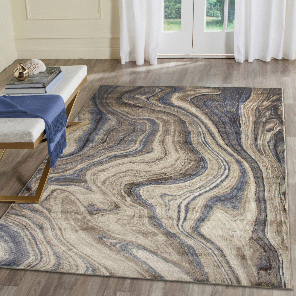 Ariana Marble Indoor Rug Cool 5'3"x7'6"