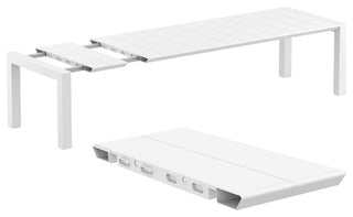 Pacific 11-Piece Dining Set, Table and Arm Chairs, White Frame/White Sling