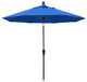 9' Bronze Auto-Tilt Crank Aluminum Umbrella, Royal Blue Olefin
