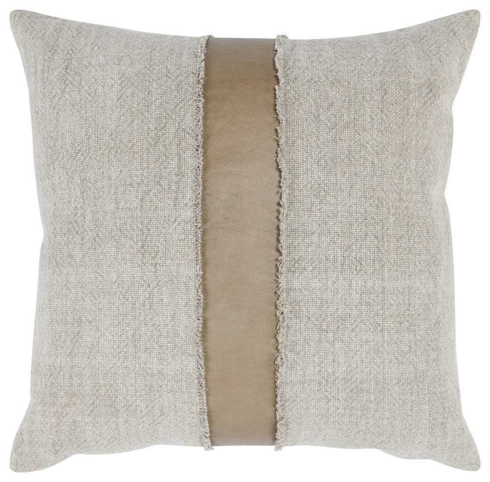Steam 26" Throw Pillow, Natural by Kosas Home, Taupe, Natural