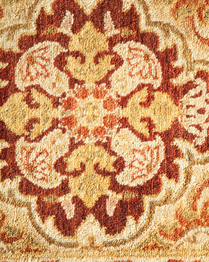 Mogul, One-of-a-Kind Hand-Knotted Runner Ivory, 2'7"x15'1"