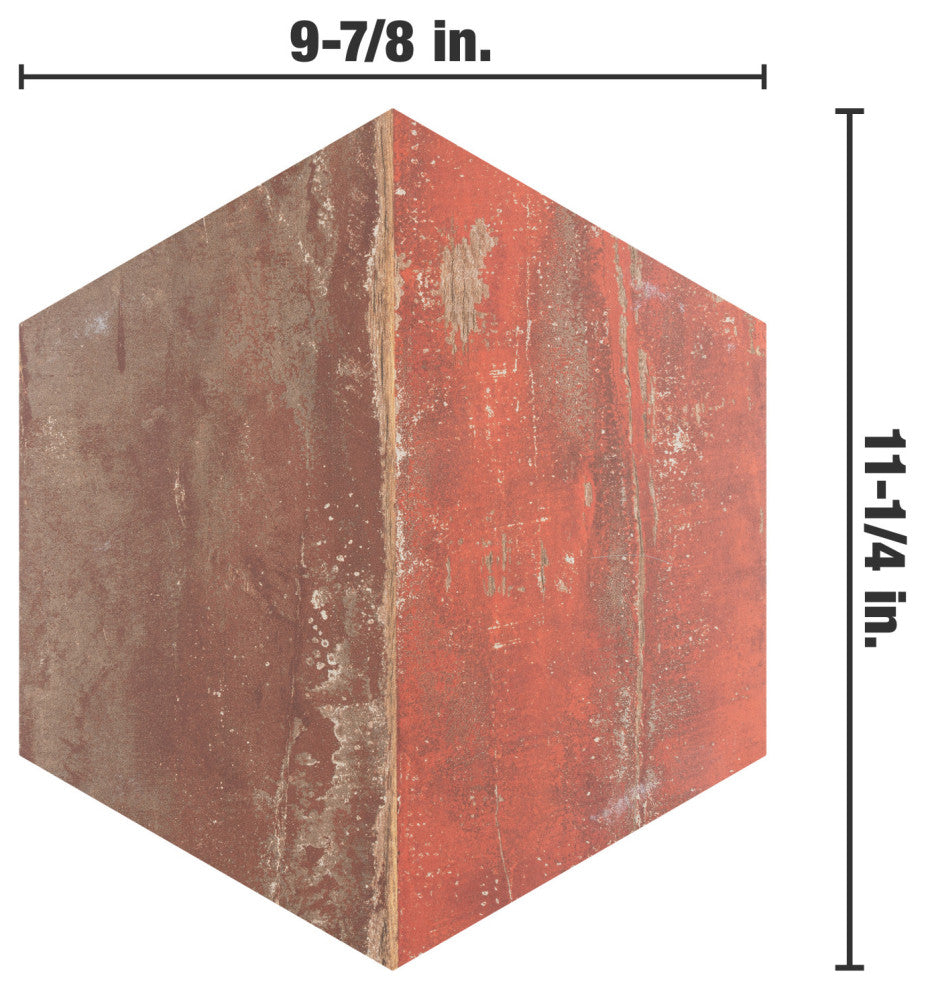 Karacter Hex Vintage Porcelain Floor and Wall Tile
