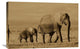 "African Elephant Mother And Calf, Kenya - Sepia" Artwork, 30" x 20"