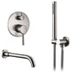 Wasser Solid Brass Bathtub Filler With Handheld Shower, Brushed Nickel