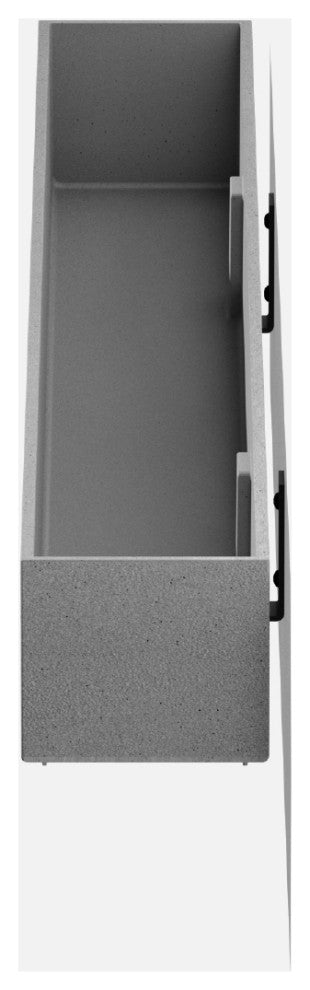 Veadek Geo Series Hanging Planter, Grey, 32", 2 Pack