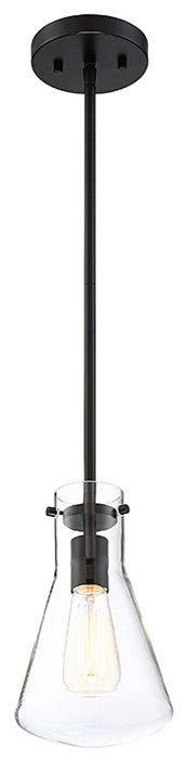 1-Light Pendant, Matte Black