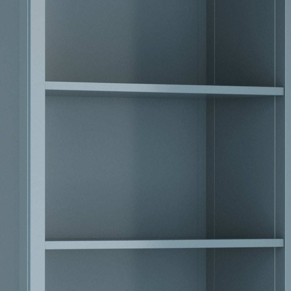Amherst SOLID WOOD 5 Shelf Bookcase, French Blue