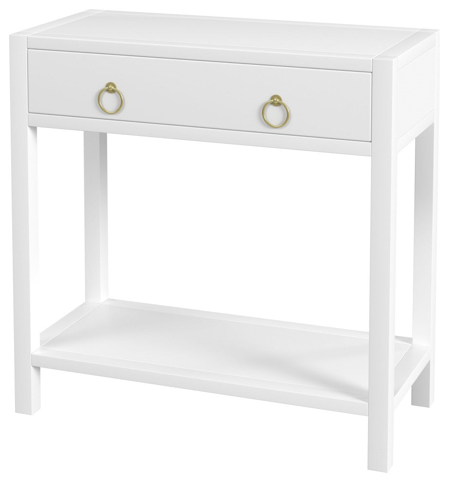 Butler Specialty Lark 30" White Wood 1-Drawer Nightstand