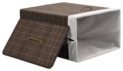 vidaXL Laundry Basket Laundry Hamper Dirty Clothes Basket Rectangular Dark Brown