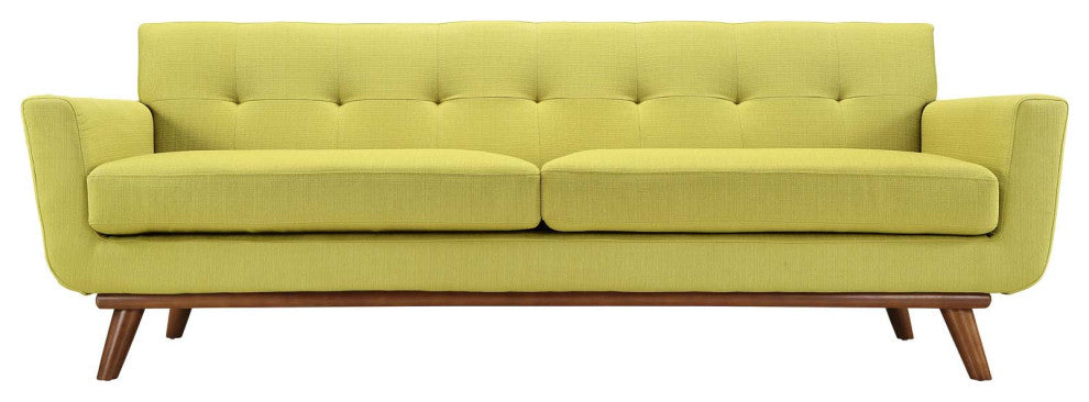 Modway Engage Upholstered Sofa, Wheatgrass